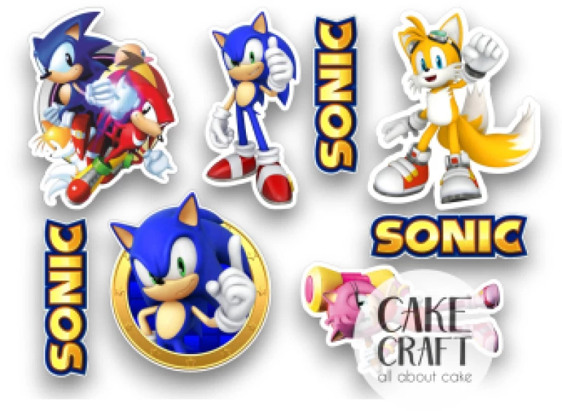 Βρώσιμα σχέδια Sonic - 8τμχ