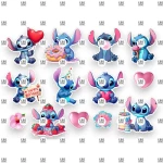 Βρώσιμα σχέδια Stitch Birthday - 13τμχ