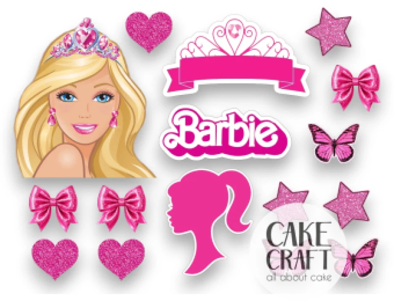 Βρώσιμα σχέδια Barbie set - 16τμχ