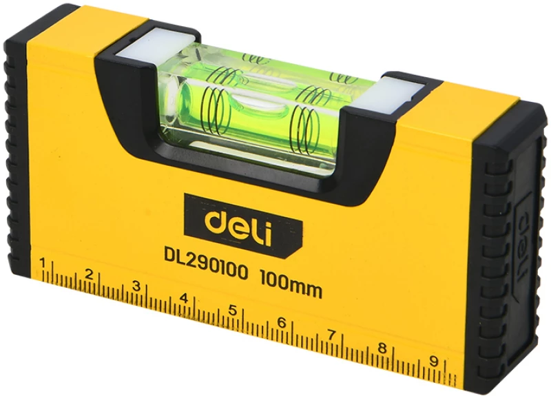 DELI αλφάδι DL290100 με 1 μάτι & κλίμακα  αλουμινίου  10cm
