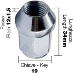 Simoni Racing ΠΑΞΙΜΑΔΙ ΚΩΝΙΚΟ 12x1,5 (34mm) (19) 10ΤΕΜ. SRDR/13-10