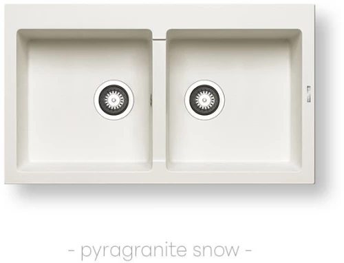 Pyramis Νεροχύτης Pyragranite Athlos (86x50) 2b Snow