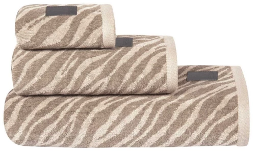 Πετσέτα 4092 Taupe-White Greenwich Polo Club Σώματος 80x150cm 100% Βαμβάκι