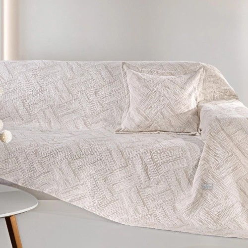 Ριχτάρι Lucid Natural Guy Laroche Διθέσιο 180x250cm Βαμβάκι-Chenille