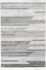Σετ Χαλιά Κρεβατοκάμαρας 3Τμχ. Asti E083AY9 Grey-Cream Ezzo ΣΕΤ (2 70x140 & 70x220) Heatset - Polyester