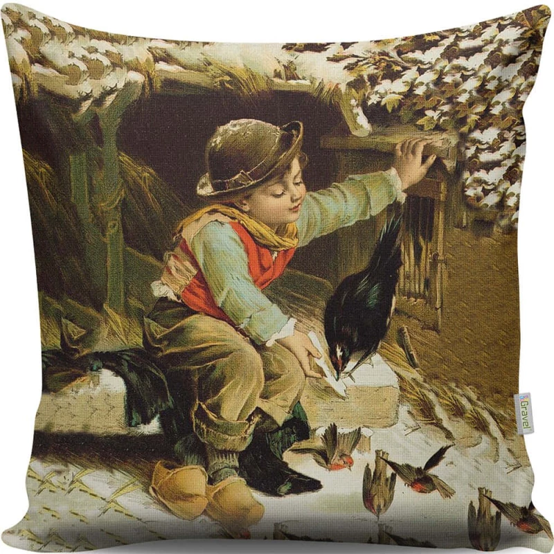 Μαξιλάρι Διακοσμητικό (Με Γέμιση) 420GRC3112 Multi Aberto Design 43X43 Polyester,Βαμβάκι