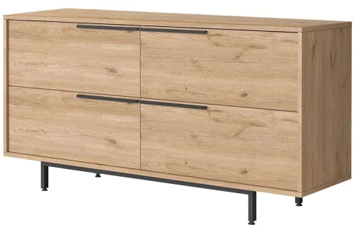 Μπουφές On 956LCS3439 160x44,5x74,3cm Walnut Μοριοσανίδα, Μέταλλο