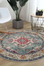Χαλί Woopamuk495 599HFT5155 Turquoise Conceptum Hypnose 180X180cm Round