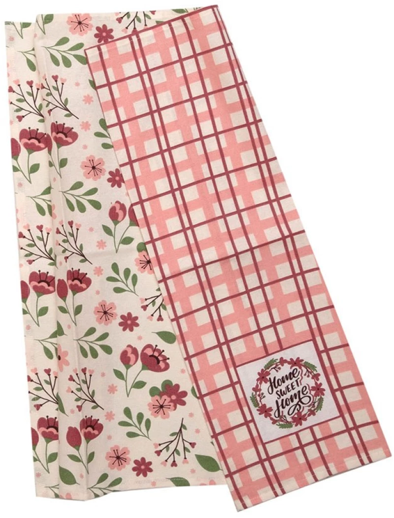 Ποτηρόπανα Τυπωτά 971 (Σετ 2τμχ) Viopros 40x60cm 100% Βαμβάκι