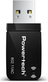 POWERTECH ασύρματος USB αντάπτορας δικτύου PT-1450, 1300Mbps dual band WiFi