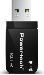 POWERTECH ασύρματος USB αντάπτορας δικτύου PT-1450, 1300Mbps dual band WiFi
