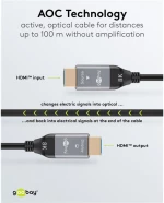 GOOBAY καλώδιο HDMI 2.1 76274 με Ethernet, 8K/60Hz, 48 Gbps, 10m, μαύρο