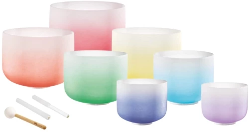 Κρυστάλλινα Singing Bowl Set 7 Chakra 432 hz + 2 Τσάντες Αποθήκευσης + 2 Μαλέτες