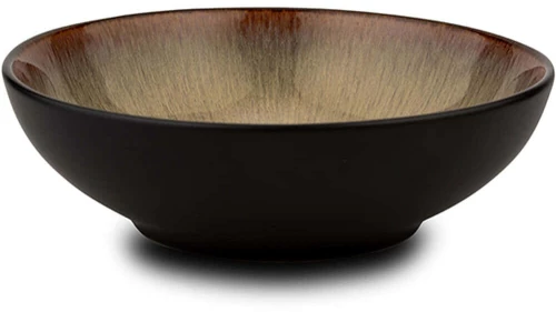 Πιάτο Βαθύ Skylar 10-017-033 Φ20x6cm Black-Brown Nava Πηλός