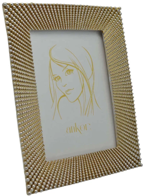Κορνίζα Πέρλες 23999-6 15x20cm Gold Ankor Πολυέστερ