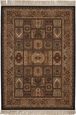 Χαλί Isfahan 3517D Black-Black Βιοκαρπέτ 200X290cm