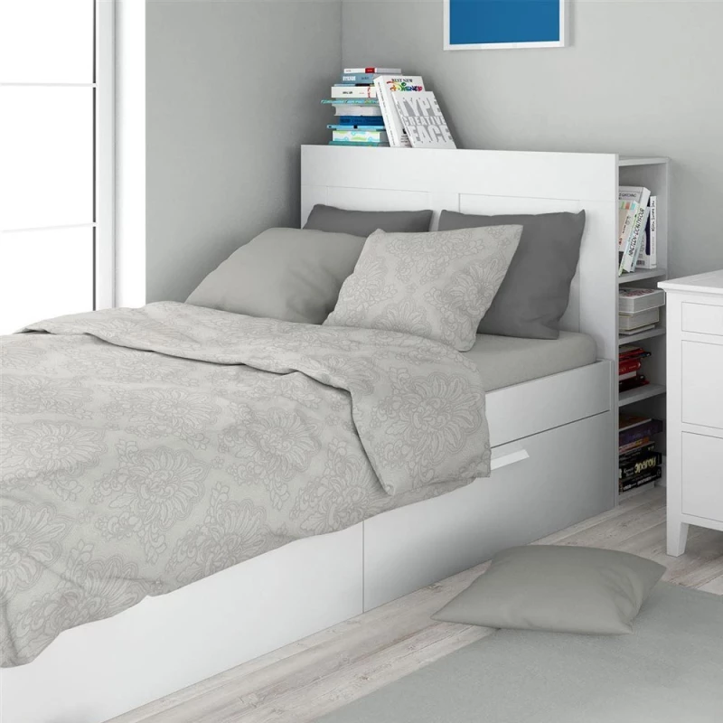 Σεντόνια Άρτεμις 701 (Σετ 3τμχ) Grey DimCol Single 160x240cm 100% Βαμβάκι