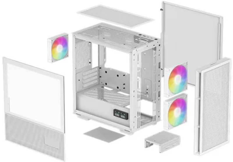 Case|DEEPCOOL|CH360 DIGITAL WH|MiniTower|Not included|MicroATX|MiniITX|Colour White|CH360DIGITALWH