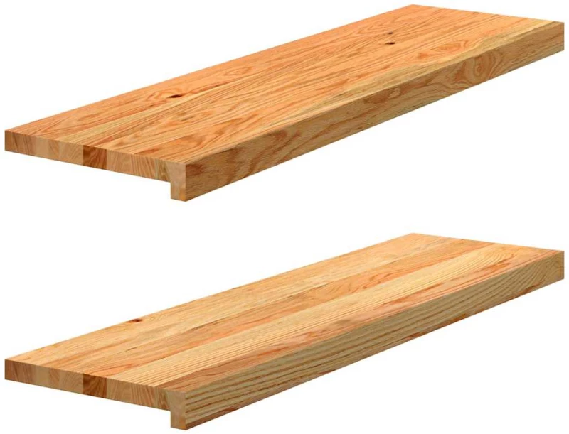 vidaXL Πατάκια Σκάλας 2 τεμ. Ανοιχτό Καφέ 90x25x2 cm Ξύλο Δρυός