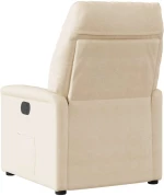 vidaXL Πολυθρόνα Ανακλινόμενη Μπεζ Ύφασμα Μικροϊνών