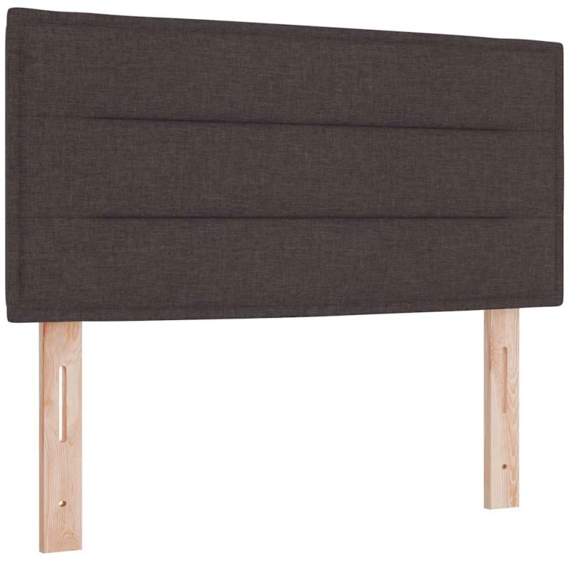 vidaXL Κρεβάτι Box Spring με Στρώμα Σκούρο Καφέ 90x200 εκ Υφάσματος