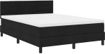 vidaXL Κρεβάτι Box Spring με Στρώμα Μαύρο 160x200 εκ. Υφασμάτινο