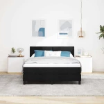 vidaXL Κρεβάτι Box Spring με Στρώμα Μαύρο 160x200 εκ. Υφασμάτινο