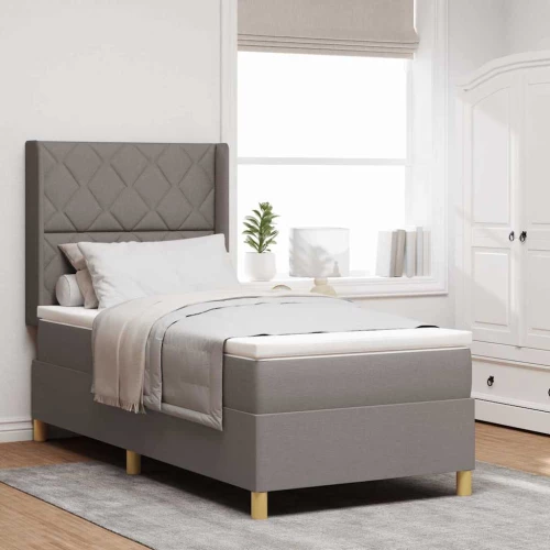 vidaXL Κρεβάτι Box Spring με Μαξιλάρι Ταούπε 90x190 εκ. Ύφασμα