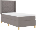 vidaXL Κρεβάτι Box Spring με Μαξιλάρι Ταούπε 90x190 εκ. Ύφασμα