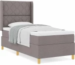 vidaXL Κρεβάτι Box Spring με Μαξιλάρι Ταούπε 90x190 εκ. Ύφασμα