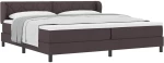 κρεβάτι Box Spring με στρώμα vidaXL Καφέ 200x200 εκ Υφασμάτινο