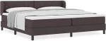 κρεβάτι Box Spring με στρώμα vidaXL Καφέ 200x200 εκ Υφασμάτινο