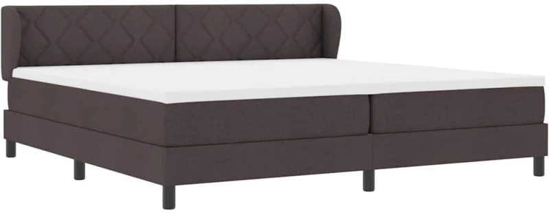 κρεβάτι Box Spring με στρώμα vidaXL Καφέ 200x200 εκ Υφασμάτινο