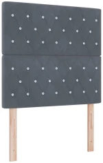κρεβάτι-box spring vidaXL με στρώμα σκούρο γκρι 90x190 εκ. βελούδο