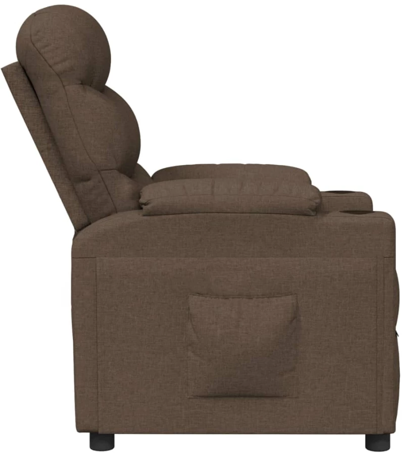 vidaXL Πολυθρόνα Ανακλινόμενη Καφέ Υφασμάτινη
