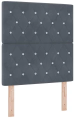 κρεβάτι Box Spring vidaXL με στρώμα σκούρο γκρι 80x200 εκ. βελούδο