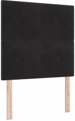 vidaXL Κρεβάτι με Στρώμα & LED Μαύρο 90x200 εκ Βελούδο
