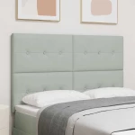 vidaXL LED Κεφαλάρι Φωτισμού Γκρι 80 εκ Βελούδο