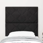 vidaXL LED Κεφαλάρι σε σχέδιο διαμαντιών, μαύρο, 80 εκ, βελούδο