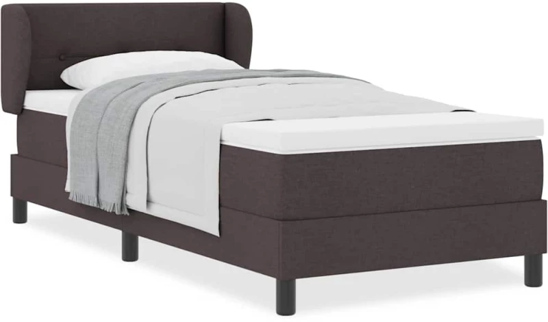 κρεβάτι box spring vidaXL με στρώμα Καφέ 80x200 εκ. Υφάσματος