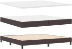 Κρεβάτι Box Spring vidaXL με Στρώμα Σκούρο Καφέ 200x200 εκ. Υφάσματος