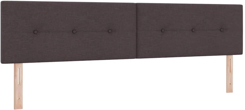 Κρεβάτι Box Spring vidaXL με Στρώμα Σκούρο Καφέ 200x200 εκ. Υφάσματος