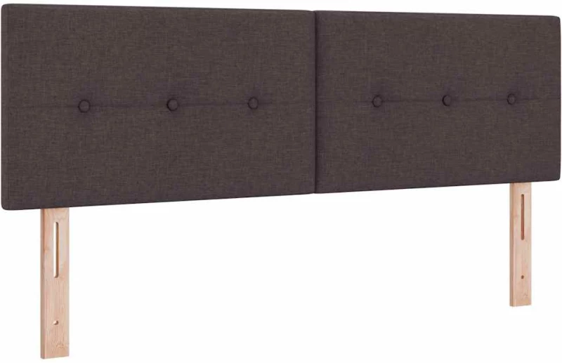 vidaXL Κρεβάτι Box Spring με Στρώμα Σκούρο Καφέ 140x190 εκ. Υφασμάτινο