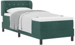 vidaXL Κρεβάτι Box Spring με Στρώμα Σκούρο Πράσινο 80x200 εκ Βελούδινο