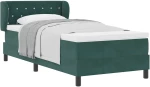 VidaXL Κρεβάτι Box Spring με Στρώμα Σκούρο Πράσινο 90x200 εκ. Βελούδο