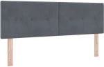 vidaXL Κρεβάτι Box Spring με Στρωση Στρώμα Σκούρο Γκρι 160x200 εκ. Βελούδο