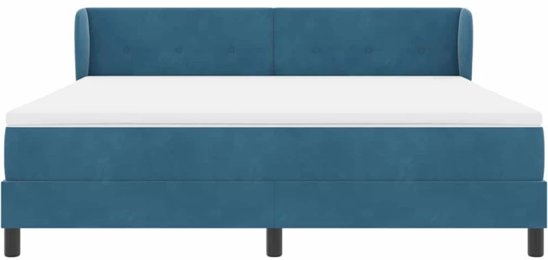 vidaXL Κρεβάτι με στρώμα Σκούρο Μπλε 180x200 εκ Βελούδο
