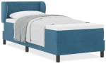 κρεβάτι Box Spring με μαξιλάρι vidaXL σκούρο μπλε 80x200 εκ. βελούδο