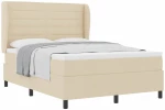 VidaXL Κρεβάτι Box Spring με Ματress Κρεμ 140x190 εκ. Υφάσματος