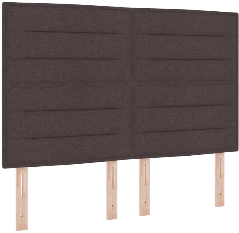 vidaXL Σκελετός Κρεβατιού με Στρώμα Καφέ 140 x 200 εκ, Ύφασμα.